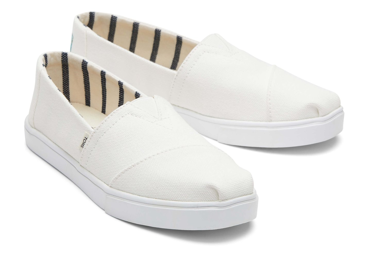 Toms Espadryle Damskie Białe - Alpargata Cupsole Slip On - 59RIMBXTV